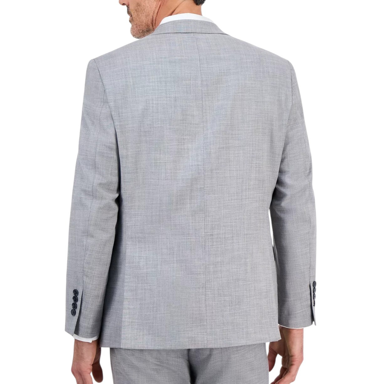 Tallia Mens Classic fit Suit Jacket Blazer 42 R Light Grey Solid Stretch