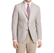 Michael Kors Mens Classic fit Sport Coat Blazer 50 L Oatmeal Herringbone