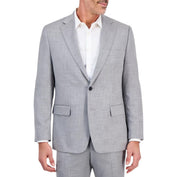 Tallia Mens Classic fit Suit Jacket Blazer 42 R Light Grey Solid Stretch