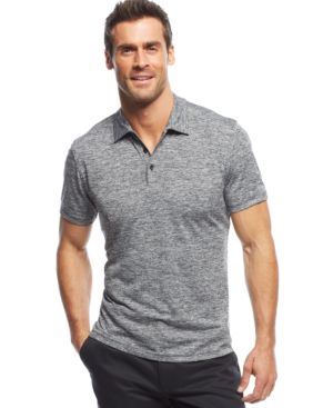 Alfani Mens Classic fit Short Sleeve Polo Shirt XXXL Grey Solid