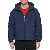 Tommy Hilfiger Mens Quilted Hooded Jacket Coat Midnight Blue Small