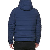 Tommy Hilfiger Mens Quilted Hooded Jacket Coat Midnight Blue Small