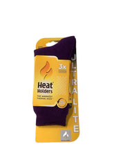 Heat Holders Womens Crew Socks 5-9 Purple Thermal