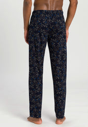 Hanro Mens Relaxed Fit Knit Lounge Pajama Pants Blue Multi Large