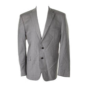 Calvin Klein Mens Slim fit Suit Jacket Blazer 46 R Light Grey Solid Stretch