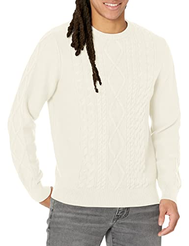 Nautica Men's Cableknit Sweater  White  XL