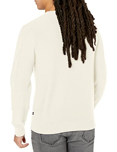 Nautica Men's Cableknit Sweater  White  XL