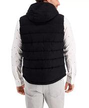Michael Kors Men's Sherpa Hooded Puffer Vest Black Size Large