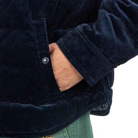 Polo Ralph Lauren Mens Cotton Corduroy Quilted Down Jacket Small Navy Blue
