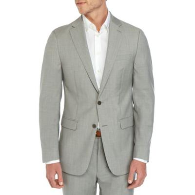 Calvin Klein Mens Slim fit Wool Suit Jacket Blazer 42 L Light Gray Solid