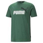 Puma Mens Short Sleeve 2 Color Logo T Shirt Green Large