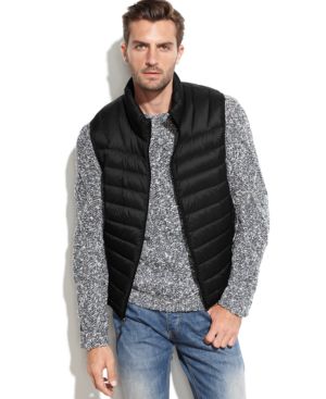Hawke Co. Mens Packable Puffer Vest Black Medium