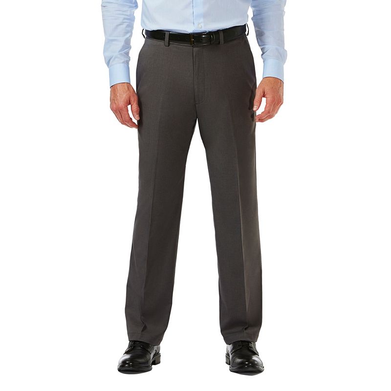 Haggar Mens Classic fit Dress Pants 50 / 29 Gray Solid