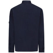 Cp Company Mens Regular fit Long Sleeve Button-Up Shirt 2XL Dark Navy Blue Solid