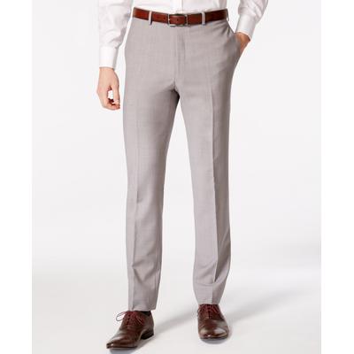 Calvin Klein Mens Slim fit Dress Pants 38 / 34 Grey Solid Stretch Wool