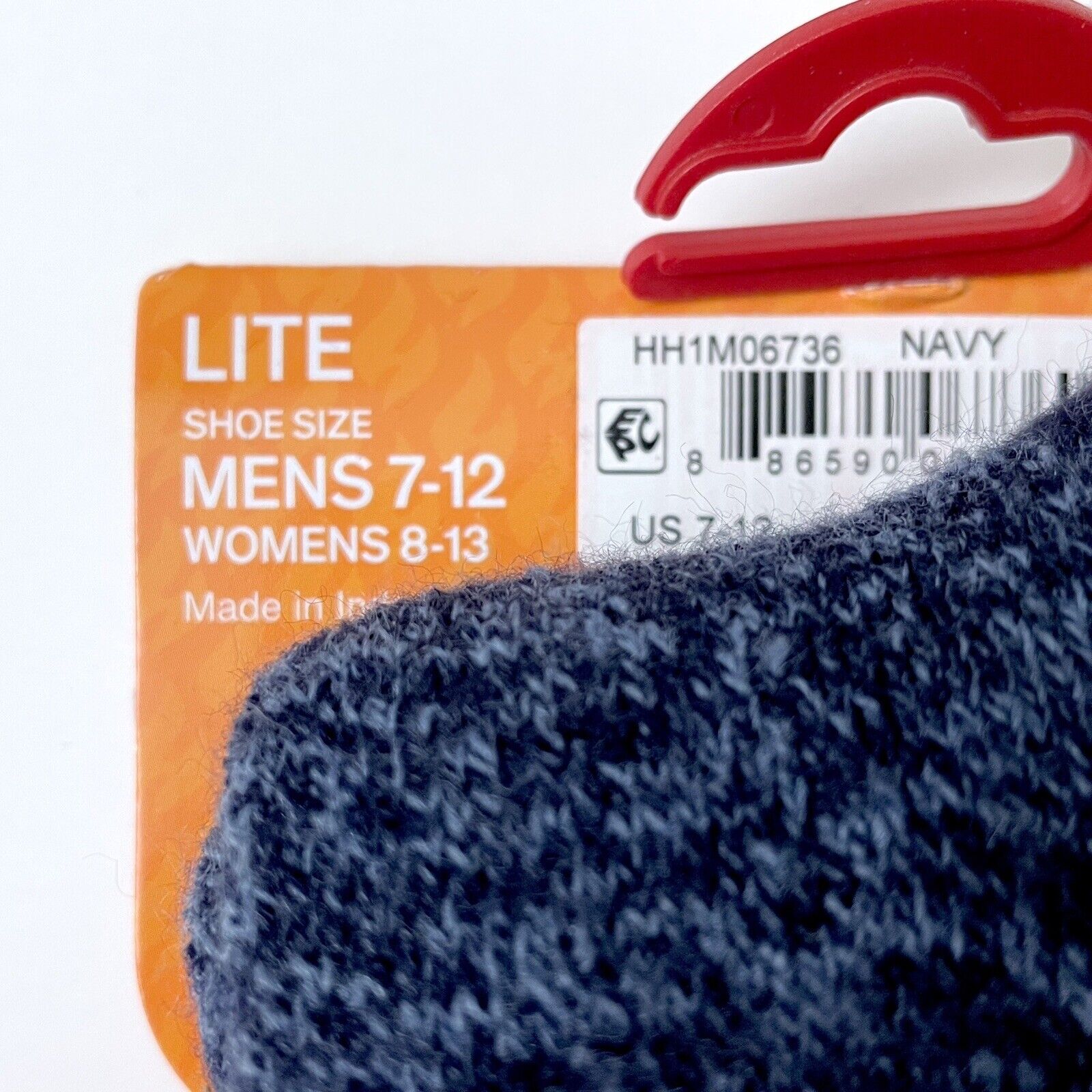 Heat Holders Men's Original Rugged Block Stripe Socks Charcoal Grey Size 7 - 12