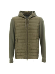 Herno Mens Ultralight Mixed Media Puffer Down Jacket EU 48 US 38 Military Green