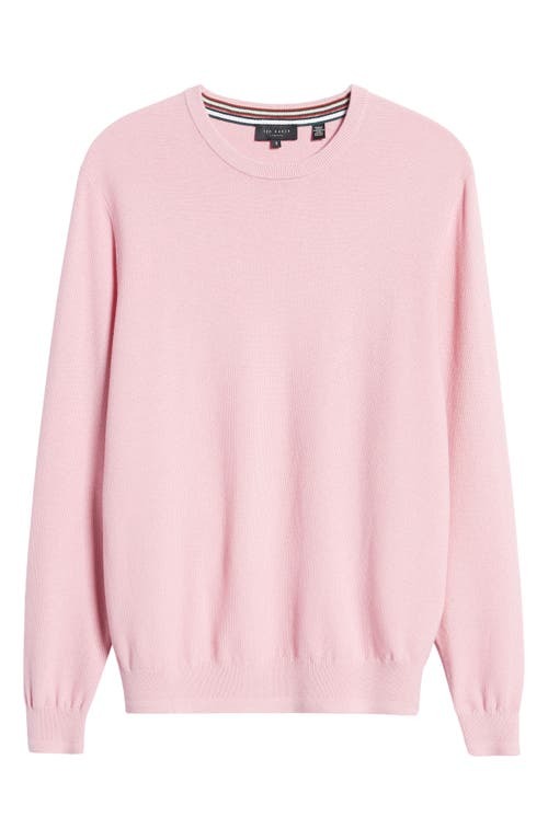 Ted Baker London Mens Reson Wool Blend Crewneck Sweater Size 4 / Large Pink