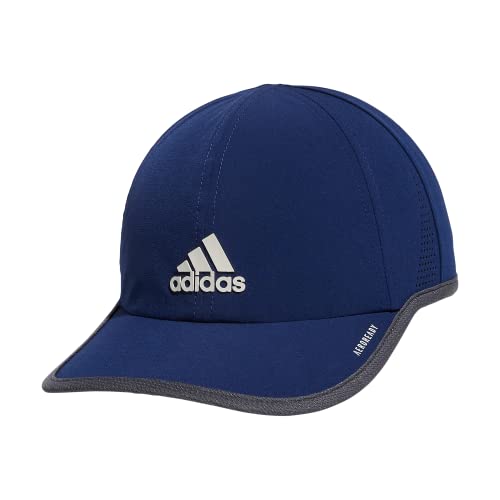 Adidas Unisex Superlite Adjustable Cap Runners Hat Navy Blue Grey White OSFA