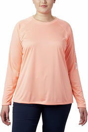 Columbia Womens  fit Long Sleeve T-Shirt Shirt Small Pink Solid