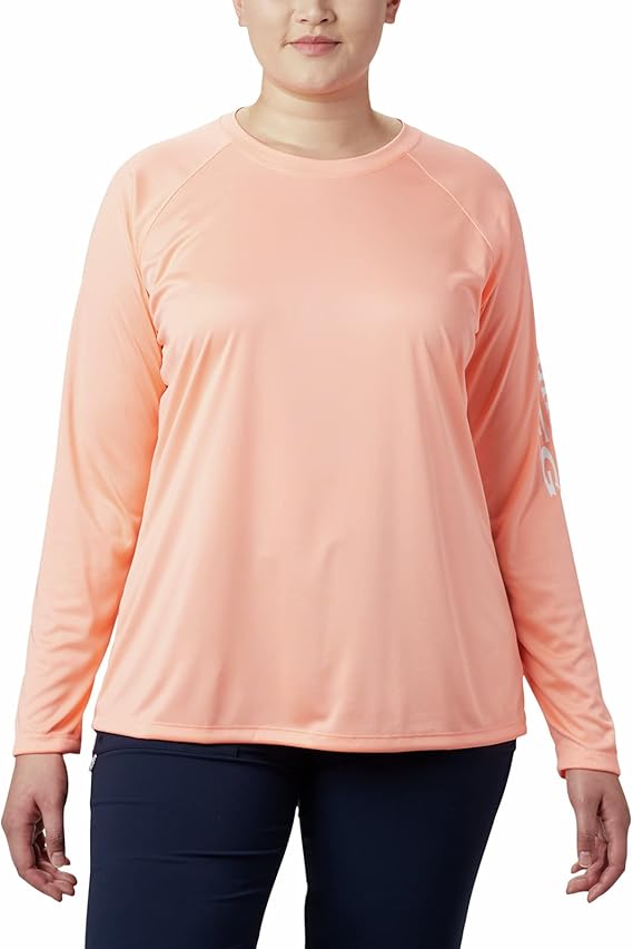 Columbia Womens  fit Long Sleeve T-Shirt Shirt Small Pink Solid
