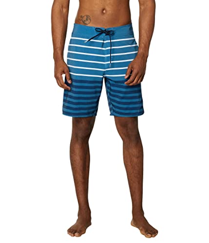 Volcom Mens Quarta Static Mod Tech Swim Trunkc Aged Indigo Blue 36"