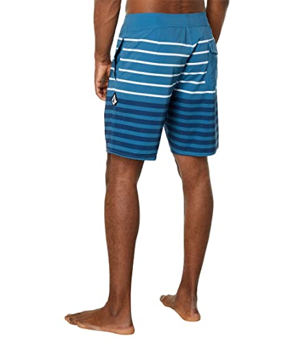 Volcom Mens Quarta Static Mod Tech Swim Trunkc Aged Indigo Blue 36"