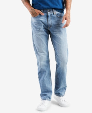Levis Men's 505 Regular-Fit Cash Jeans Kalsomine Waterless 34 x 34