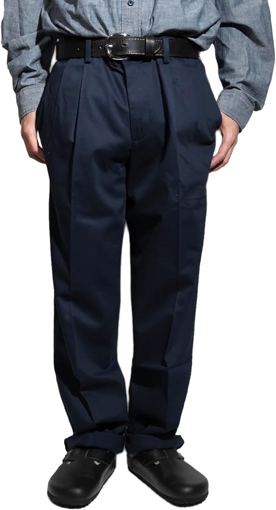 Docker's Mens Classic fit Dress Pants 40 / 32 Navy Blue Solid