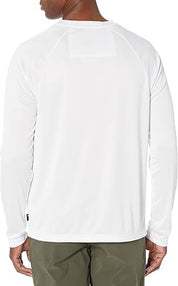 Nautica Mens Regular fit Long Sleeve T-Shirt Shirt Medium White Solid