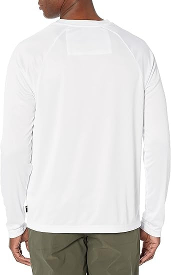 Nautica Mens Regular fit Long Sleeve T-Shirt Shirt Medium White Solid