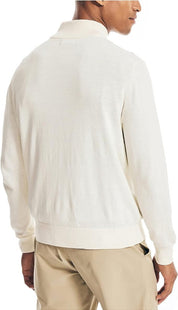 Nautica Mens Navtech Quarter zip Sweater White XL