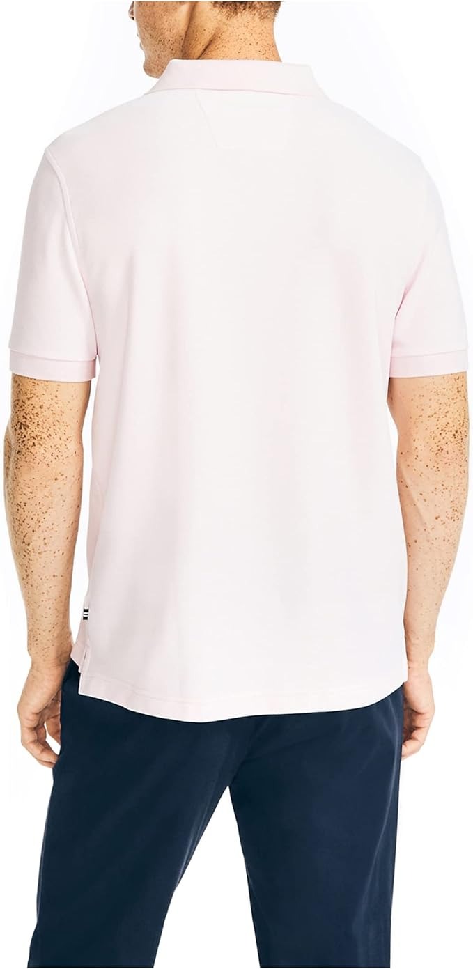 Nautica Men's Sustainably Crafted Slim-Fit Deck Polo Shirt Large Cradle Pink