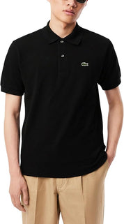Lacoste Mens Classic fit Short Sleeve Polo Shirt Small Black Solid