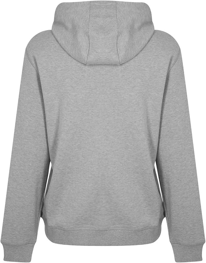 Hugo Boss Mens Logo Patch Hooded Pullover Hoodie Sweatshirt Grey Small