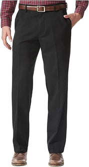 Docker's Mens Relaxed fit Casual Khaki Pants 36 / 29 Black Solid