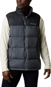 Columbia Mens Pike Lake Puffer Vest Large Black / Grey