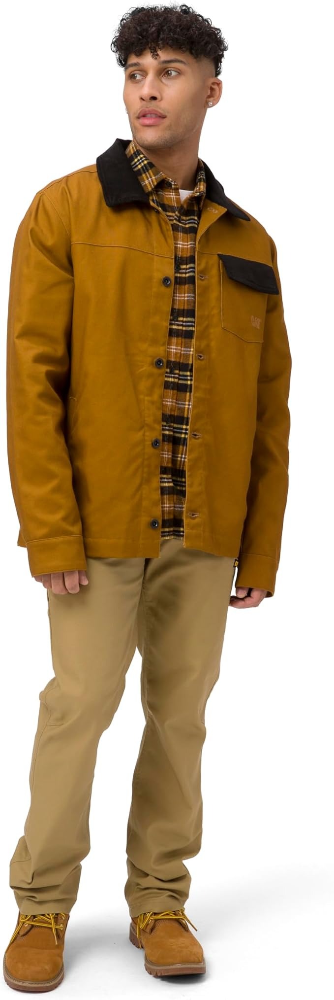 Caterpillar Mens Urban Passage Canvas Jacket Coat XXL 2XL Bronze Brown