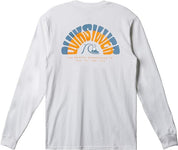 Quiksilver Mens Cotton Graphic Long Sleeve T Shirt White Large