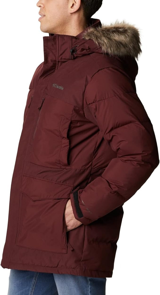 Columbia Men's Marquam Peak Full Zip Parka Coat Jacket Elderberry Large