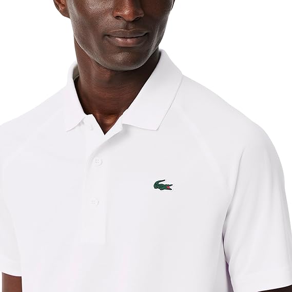 Lacoste Mens Regular fit Short Sleeve Polo Shirt Large White Solid