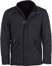 Barbour Mens Powell Navy Blue Quilted Jacket Size Large