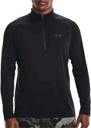 Under Armour Mens Regular fit Long Sleeve Half Zip Shirt XL Black Solid