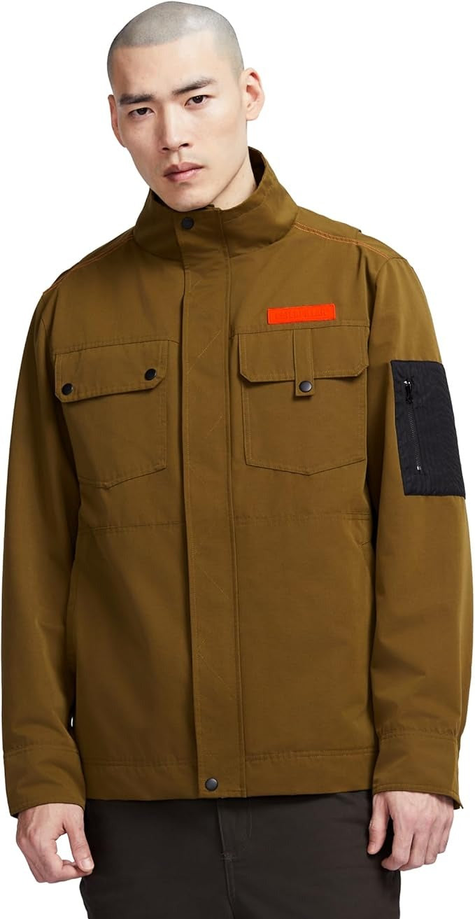 CATERPILLAR Mens Operation Freeze Non-Insulated Jacket Small Olive Green