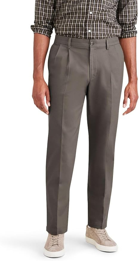 Docker's Mens Classic fit Chinos Pants 36 / 29 Brown Solid