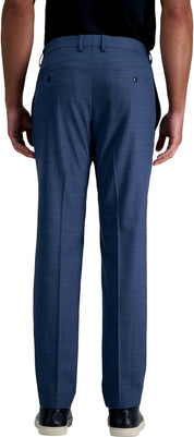 Kenneth Cole Mens Slim fit Dress Pants 32 / 29 Navy Blue Plaid Stretch