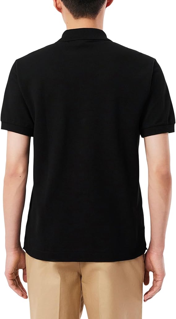 Lacoste Mens Classic fit Short Sleeve Polo Shirt Small Black Solid