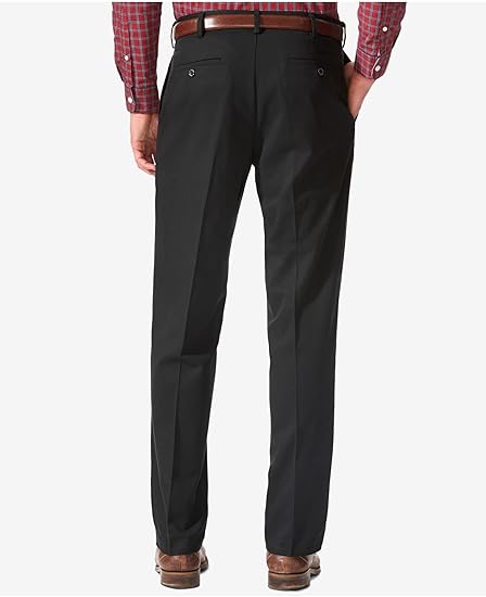 Docker's Mens Relaxed fit Casual Khaki Pants 36 / 29 Black Solid