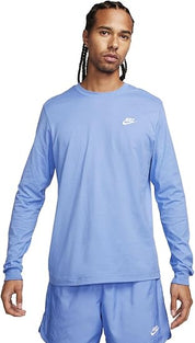 Nike Mens Regular fit Long Sleeve T-Shirt Shirt Large Blue Solid
