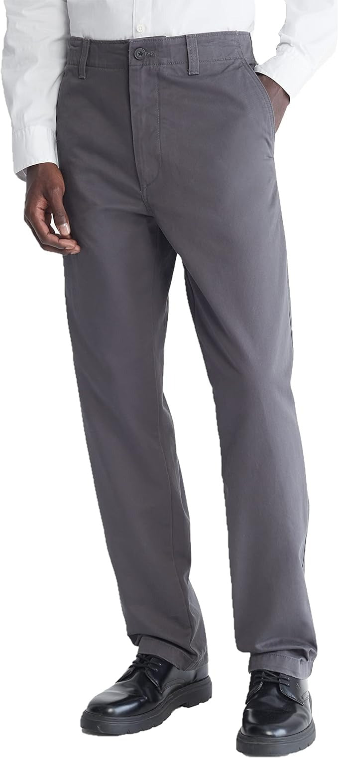 Calvin Klein Mens Utility Chino Pants Forged Iron Grey 36 x 30